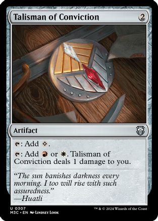 Talisman of Conviction (Ripple Foil) |  Foil (307) [Modern Horizons 3 Commander]