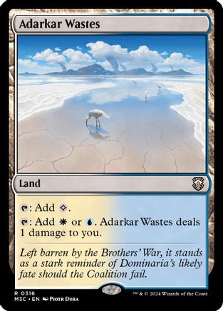 Adarkar Wastes (Ripple Foil) (316) [Commander: Modern Horizons 3]  Foil