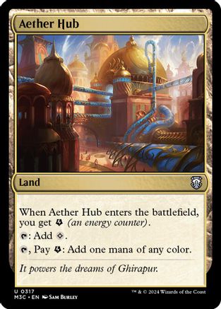 Aether Hub (Ripple Foil) (317) [Commander: Modern Horizons 3]  Foil