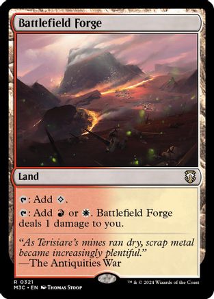 Battlefield Forge (Ripple Foil) (321) [Commander: Modern Horizons 3]  Foil