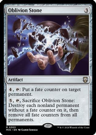 Oblivion Stone (Ripple Foil) |  Foil (303) [Modern Horizons 3 Commander]