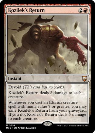 Kozilek's Return (Ripple Foil) (214) [Commander: Modern Horizons 3]  Foil