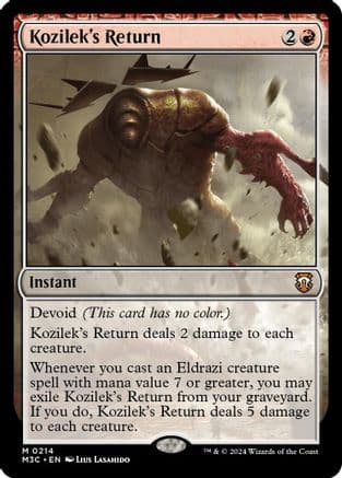 Kozilek's Return (Ripple Foil) (214) [Commander: Modern Horizons 3]  Foil