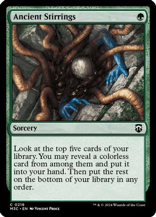 Ancient Stirrings (Ripple Foil) |  Foil (219) [Modern Horizons 3 Commander]