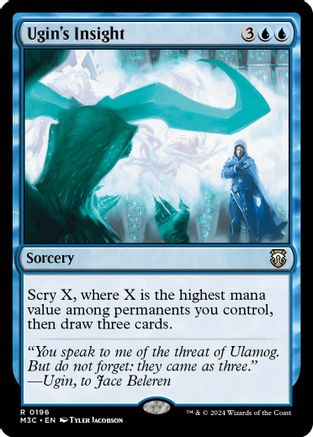 Ugin's Insight (Ripple Foil) |  Foil (196) [Modern Horizons 3 Commander]