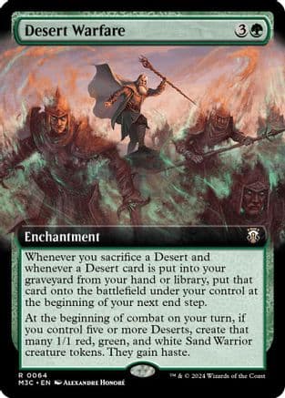 Desert Warfare (Extended Art) (Ripple Foil) |  Foil (064) [Modern Horizons 3 Commander]