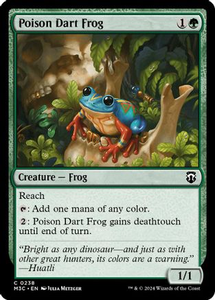 Poison Dart Frog (Ripple Foil) |  Foil (238) [Modern Horizons 3 Commander]