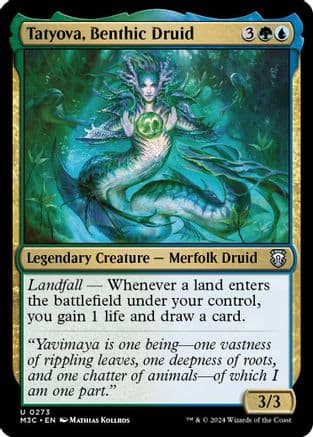 Tatyova, Benthic Druid (Ripple Foil) (273) [Commander: Modern Horizons 3]  Foil