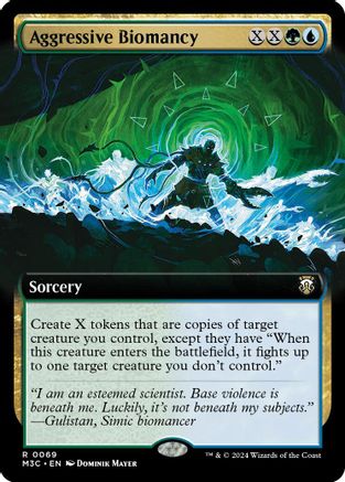 Aggressive Biomancy (Extended Art) (Ripple Foil) (069) [Commander: Modern Horizons 3]  Foil