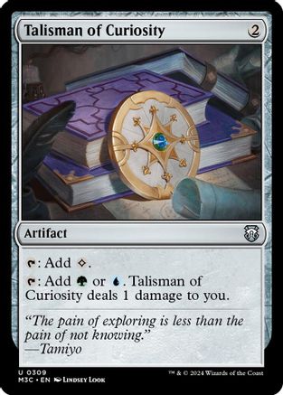 Talisman of Curiosity (Ripple Foil) (309) [Commander: Modern Horizons 3]  Foil