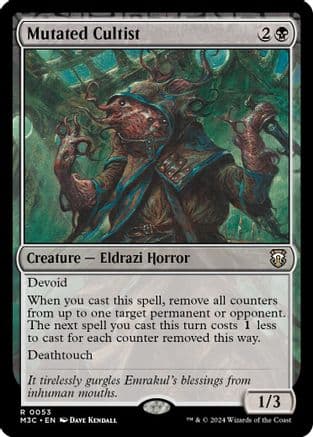 Mutated Cultist (Ripple Foil) (053) [Commander: Modern Horizons 3]  Foil