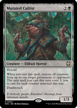 Mutated Cultist (Ripple Foil) (053) [Commander: Modern Horizons 3]  Foil
