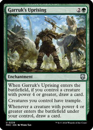 Garruk's Uprising (Ripple Foil) (229) [Commander: Modern Horizons 3]  Foil
