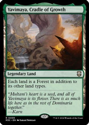 Yavimaya, Cradle of Growth (Ripple Foil) (409) [Commander: Modern Horizons 3]  Foil