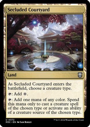 Secluded Courtyard (Ripple Foil) (372) [Commander: Modern Horizons 3]  Foil