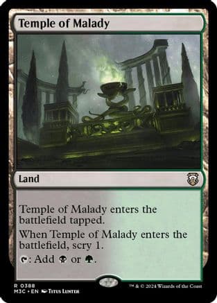 Temple of Malady (Ripple Foil) (388) [Commander: Modern Horizons 3]  Foil
