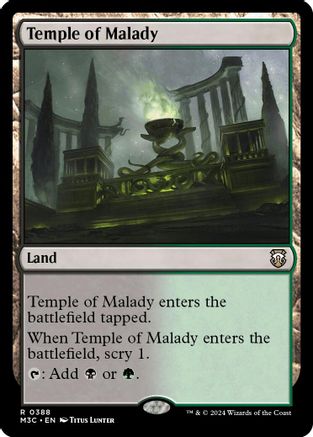 Temple of Malady (Ripple Foil) (388) [Commander: Modern Horizons 3]  Foil