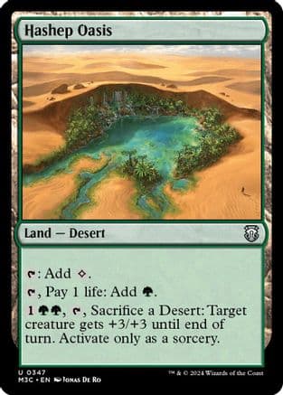 Hashep Oasis (Ripple Foil) |  Foil (347) [Modern Horizons 3 Commander]