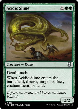 Acidic Slime (Ripple Foil) (218) [Commander: Modern Horizons 3]  Foil