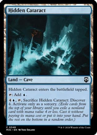 Hidden Cataract (Ripple Foil) |  Foil (348) [Modern Horizons 3 Commander]
