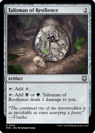 Talisman of Resilience (Ripple Foil) (314) [Commander: Modern Horizons 3]  Foil