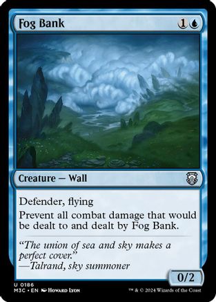 Fog Bank (Ripple Foil) |  Foil (186) [Modern Horizons 3 Commander]