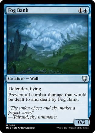 Fog Bank (Ripple Foil) |  Foil (186) [Modern Horizons 3 Commander]