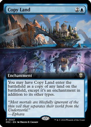 Copy Land (Extended Art) (Ripple Foil) (047) [Commander: Modern Horizons 3]  Foil