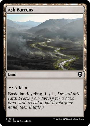 Ash Barrens (Ripple Foil) |  Foil (318) [Modern Horizons 3 Commander]