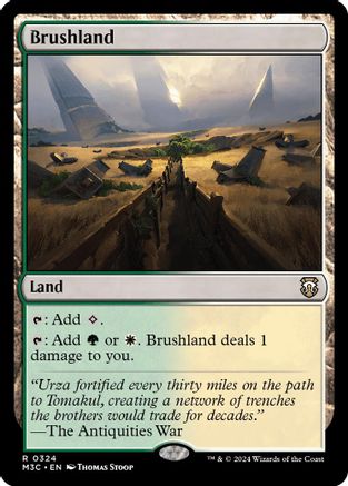 Brushland (Ripple Foil) (324) [Commander: Modern Horizons 3]  Foil