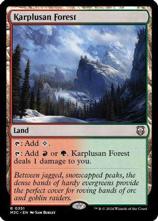 Karplusan Forest (Ripple Foil) (351) [Commander: Modern Horizons 3]  Foil
