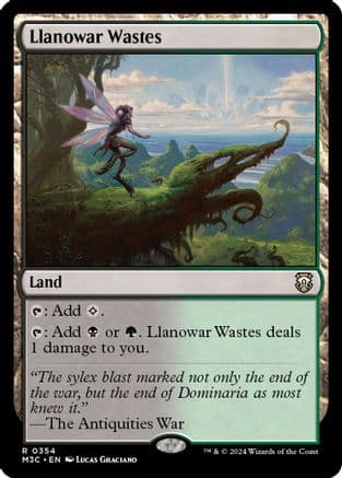Llanowar Wastes (Ripple Foil) |  Foil (354) [Modern Horizons 3 Commander]