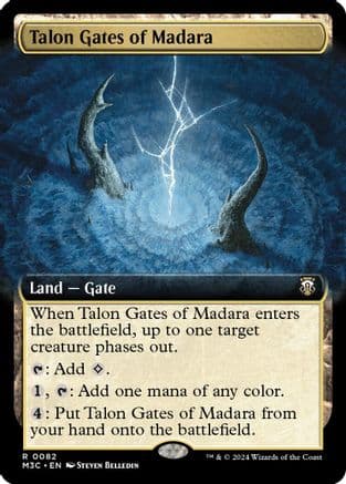 Talon Gates of Madara (Extended Art) (Ripple Foil) (082) [Modern Horizons 3 Commander]  Foil
