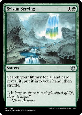 Sylvan Scrying (Ripple Foil) (248) [Commander: Modern Horizons 3]  Foil