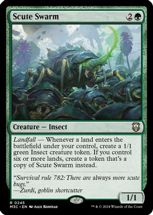 Scute Swarm (Ripple Foil) (245) [Commander: Modern Horizons 3]  Foil