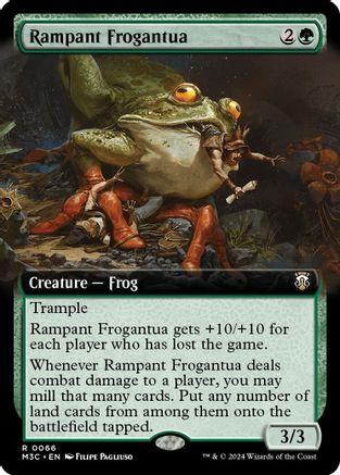 Rampant Frogantua (Extended Art) (Ripple Foil) (066) [Commander: Modern Horizons 3]  Foil