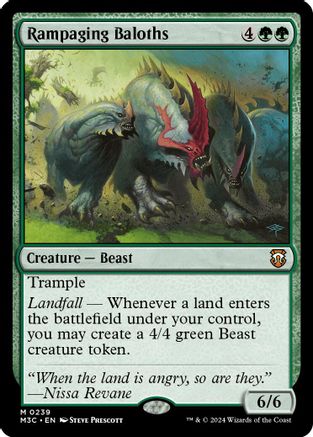Rampaging Baloths (Ripple Foil) |  Foil (239) [Modern Horizons 3 Commander]