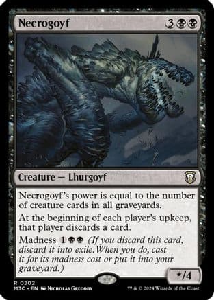 Necrogoyf (Ripple Foil) (202) [Commander: Modern Horizons 3]  Foil
