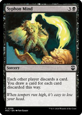 Syphon Mind (Ripple Foil) (206) [Commander: Modern Horizons 3]  Foil