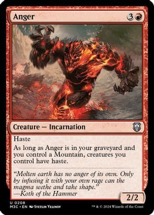 Anger (Ripple Foil) (208) [Commander: Modern Horizons 3]  Foil