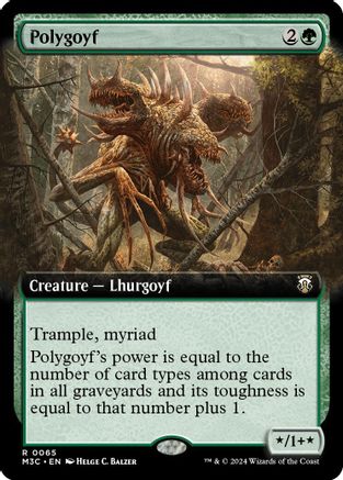 Polygoyf (Extended Art) (Ripple Foil) |  Foil (065) [Modern Horizons 3 Commander]