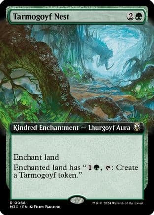 Tarmogoyf Nest (Extended Art) (Ripple Foil) |  Foil (068) [Modern Horizons 3 Commander]