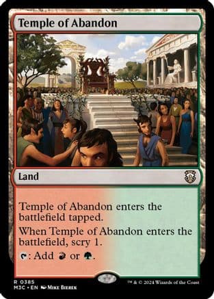 Temple of Abandon (Ripple Foil) (385) [Commander: Modern Horizons 3]  Foil