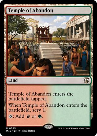Temple of Abandon (Ripple Foil) (385) [Commander: Modern Horizons 3]  Foil