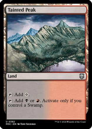 Tainted Peak (Ripple Foil) (382) [Commander: Modern Horizons 3]  Foil