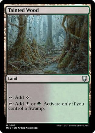 Tainted Wood (Ripple Foil) (383) [Commander: Modern Horizons 3]  Foil