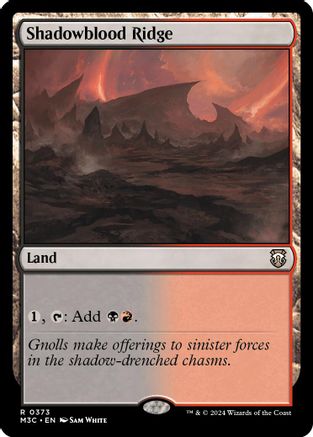 Shadowblood Ridge (Ripple Foil) (373) [Commander: Modern Horizons 3]  Foil