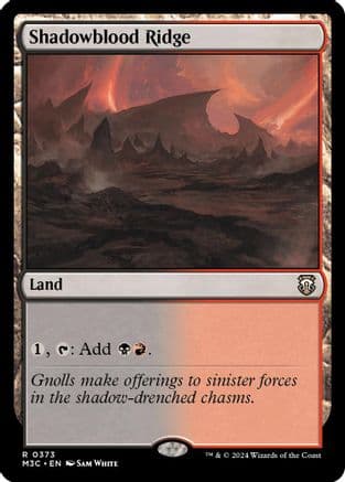Shadowblood Ridge (Ripple Foil) (373) [Commander: Modern Horizons 3]  Foil