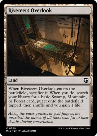 Riveteers Overlook (Ripple Foil) (369) [Commander: Modern Horizons 3]  Foil