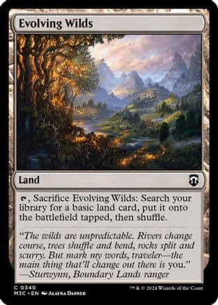 Evolving Wilds (Ripple Foil) |  Foil (340) [Modern Horizons 3 Commander]
